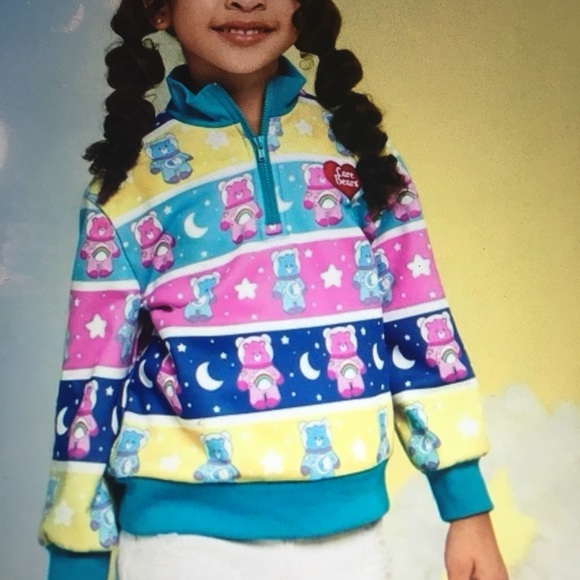 Carebears half zip sweatshirt 7y - Picture 4 of 4